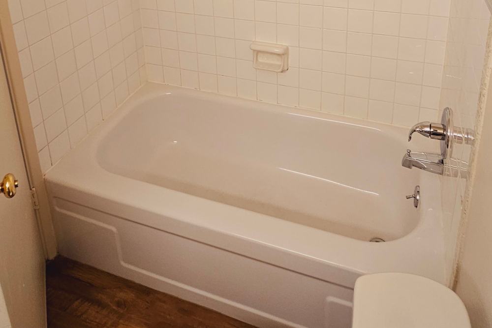 Bathroom with shower tub combo