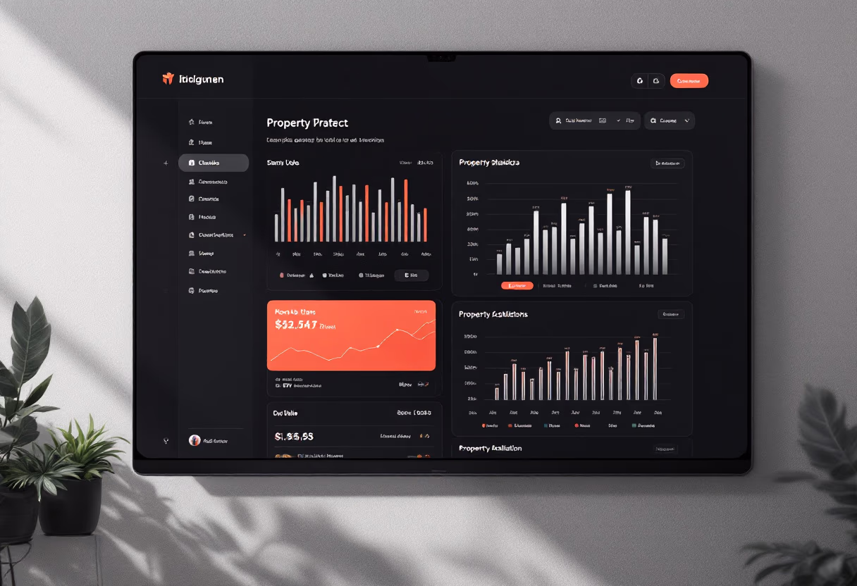 image of data analytics dashboard for a real estate tech
