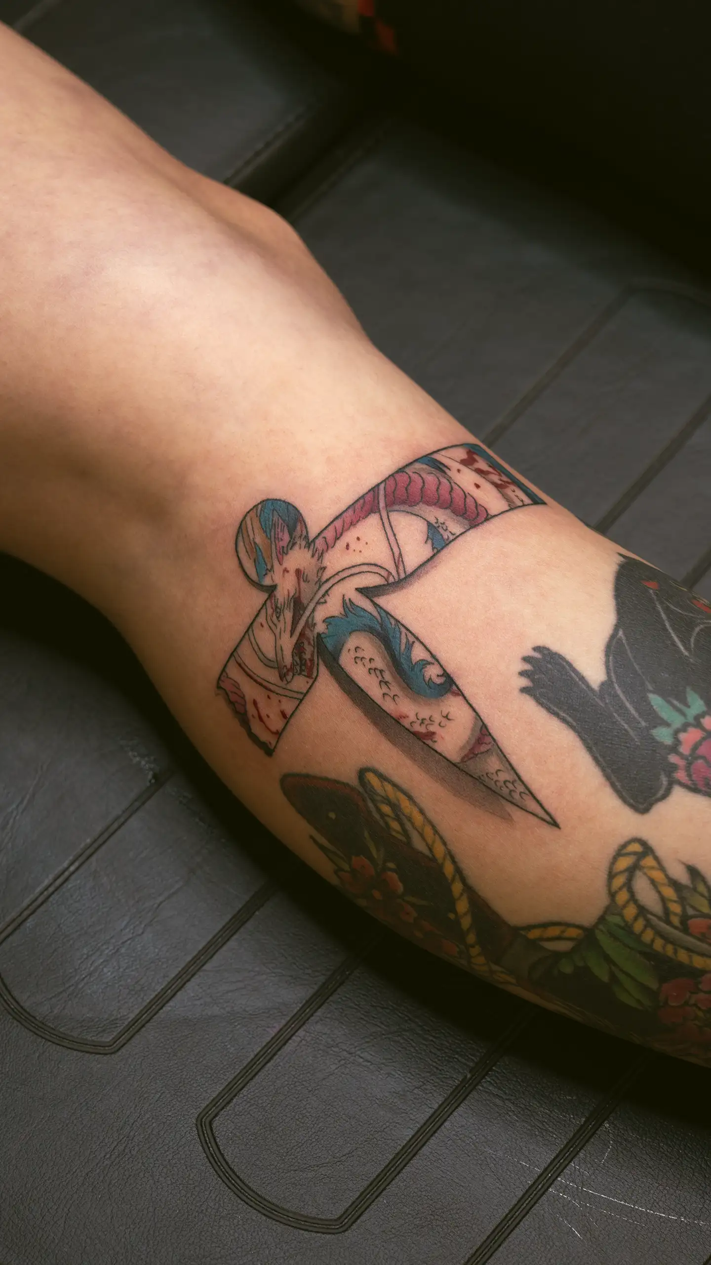 Studio Ghibli color anime tattoo