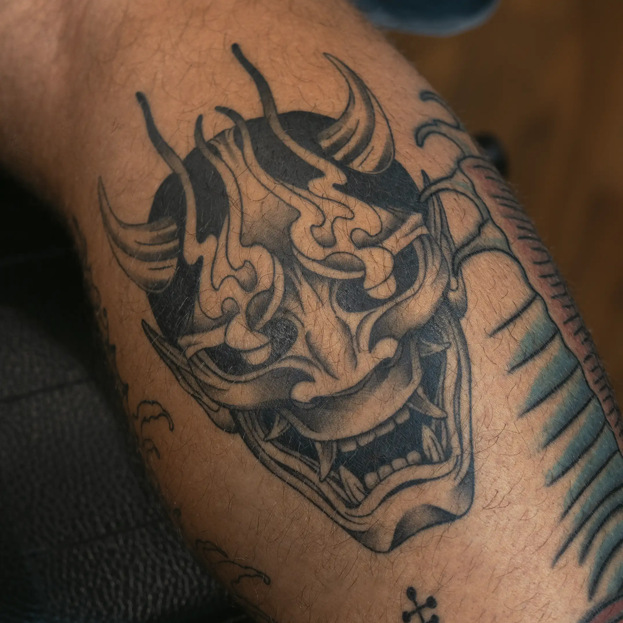 Japanese-traditional hanya oni mask design