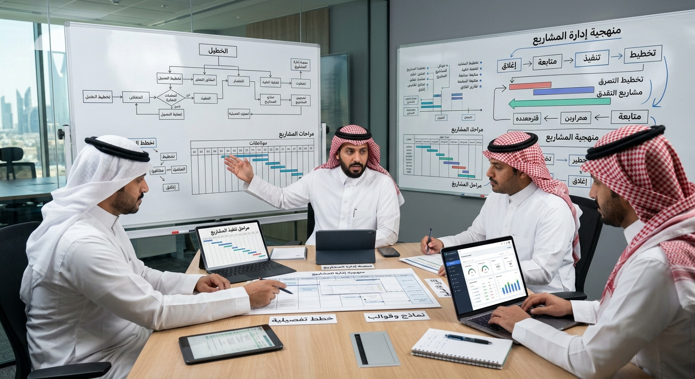 خدمات إدارة المشاريع, إدارة المشاريع السعودية, منهجيات إدارة المشاريع, منصة إدارة المشاريع, تقارير الأداء, إدارة المخاطر, التخطيط التنفيذي, رؤية السعودية 2030, شركة 4D