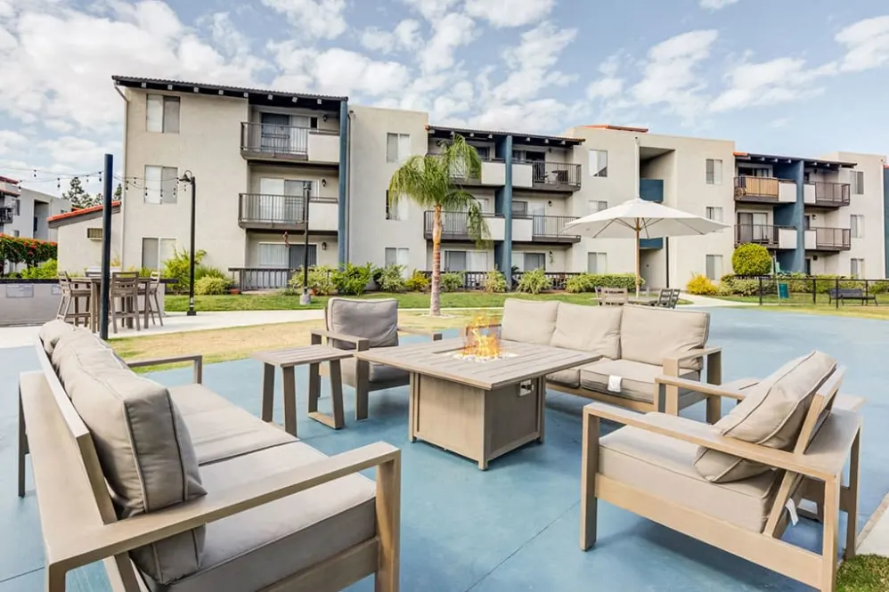 Outdoor fire pit area