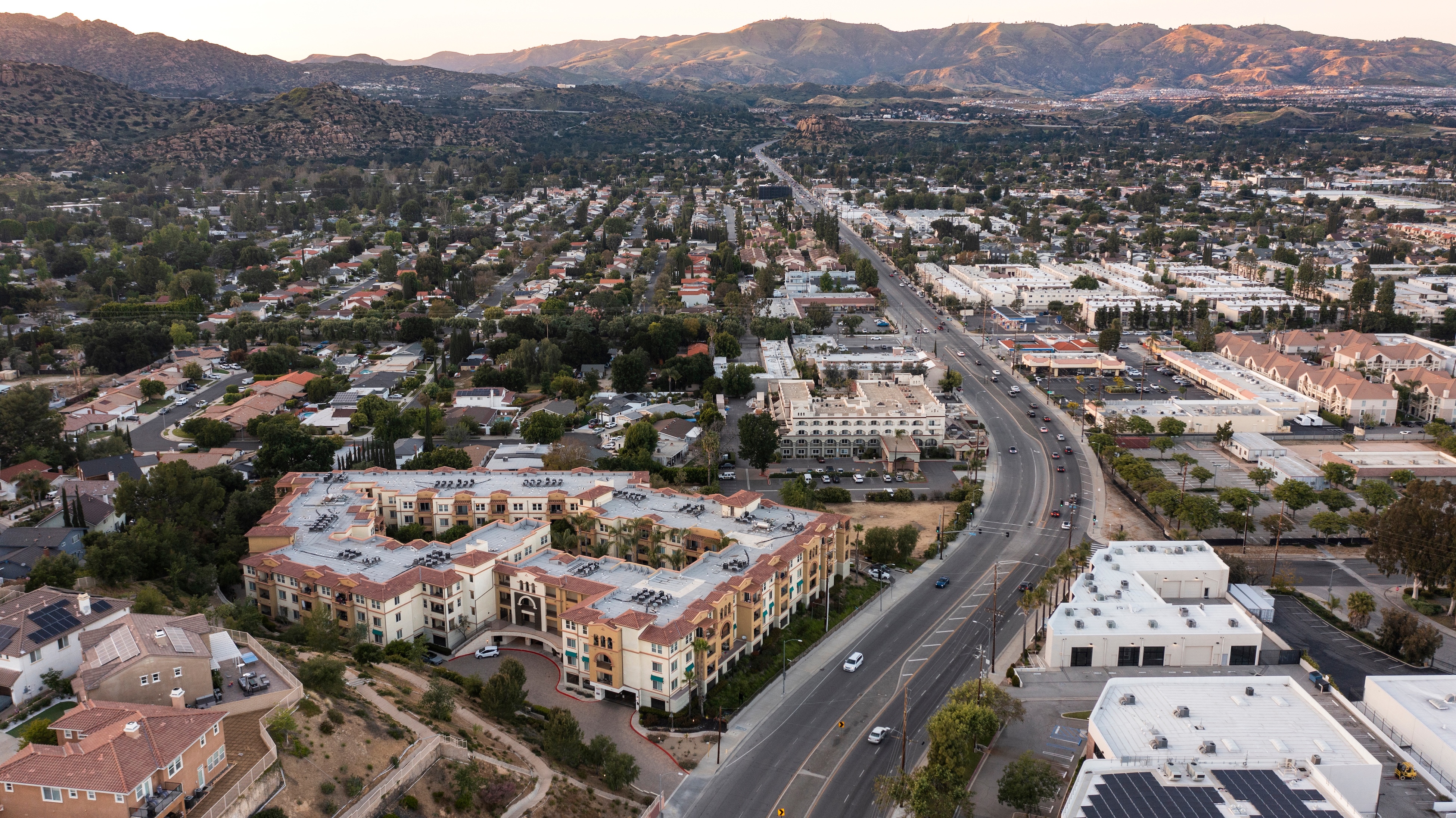 Aerial view of Chatsworth, CA