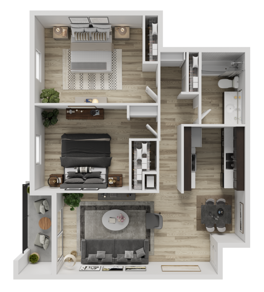 2x1 floor plan