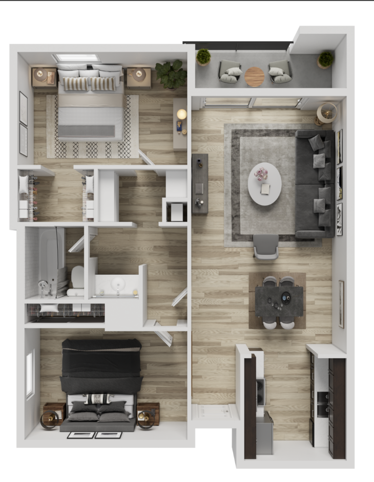 2x1 floor plan
