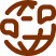 Brown globe icon with location markers connected by lines on a white background.