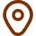 Brown and orange location map pin marker icon.