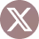 Two crossed black golf clubs inside a round mauve circle.