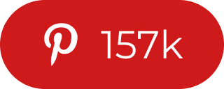 Pinterest logo with text showing 157k followers.