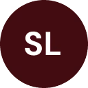 Octagonal shape with maroon background and white letters SL centered inside.