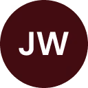 White JW letters centered on a dark red circular background.