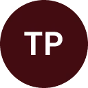 Circular maroon icon with white uppercase letters TP in the center.