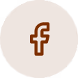 facebook logo in brown color