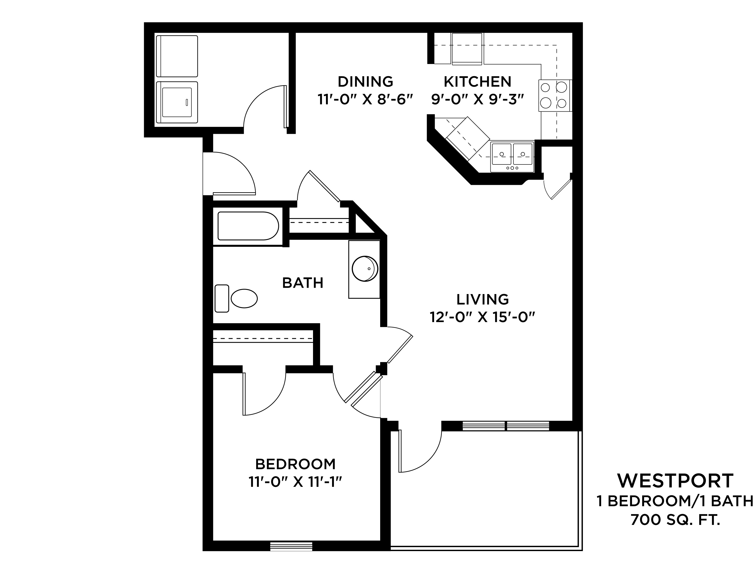 1 Bedroom 1 Bathroom