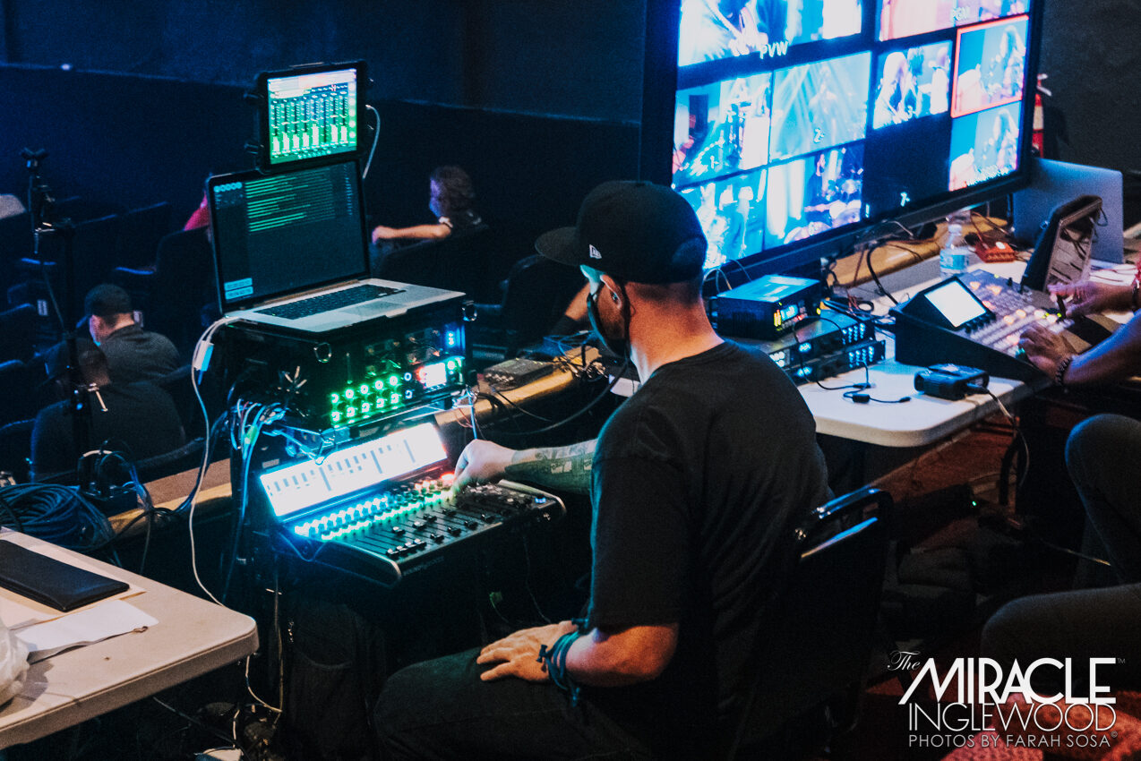 Broadcast camera on the set at The Miracle