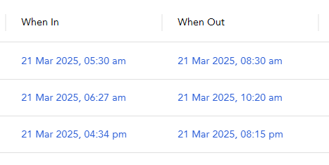 Editing a timeclock start or finish time