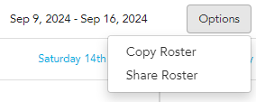 Copy Roster option in the Loaded roster editor