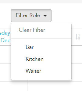 Filter Roles button in the Loaded roster editor