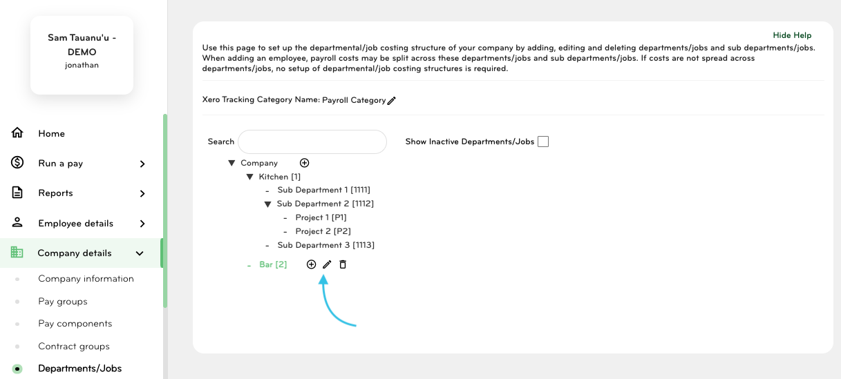 Smartly Department/Job Editor