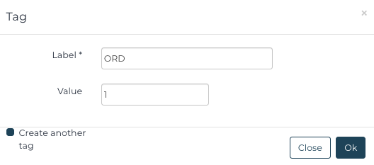 PaySauce Add Tags ORD value 1