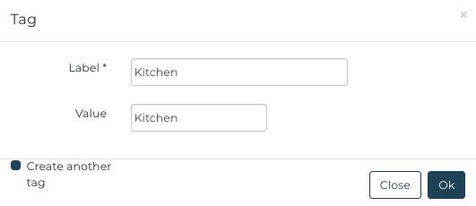 PaySauce Kitchen tag sample