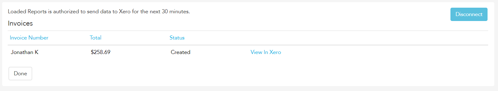 Viewing exported purchase orders in Xero