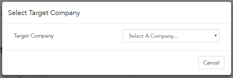 Selecting the target site to share stock items to