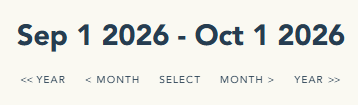 Month navigation under the date at the top right of the Budget screen