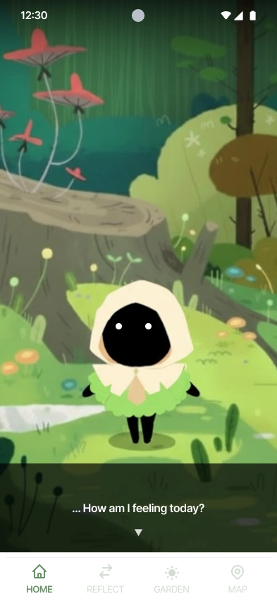 Prairie fully painted environment screen with bottom tab navigation