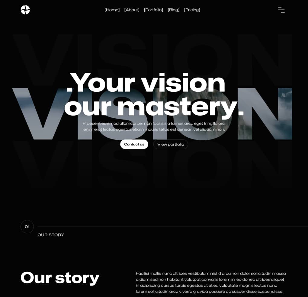 Production X - Home V1 Page - Video Agency Webflow Template