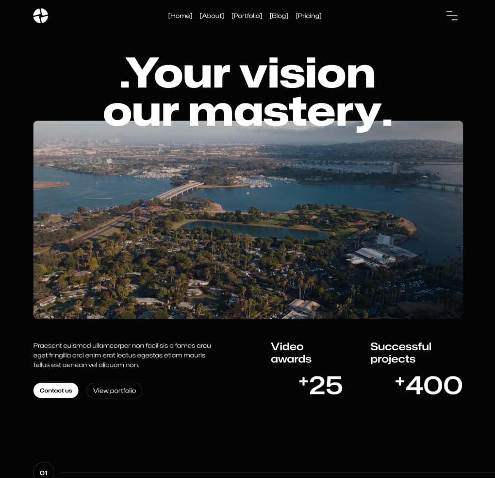 Production X - Home V2 Page - Video Agency Webflow Template
