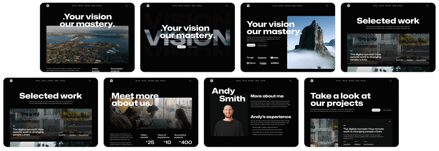 Production X - Webflow Template - Video Agency Webflow Template