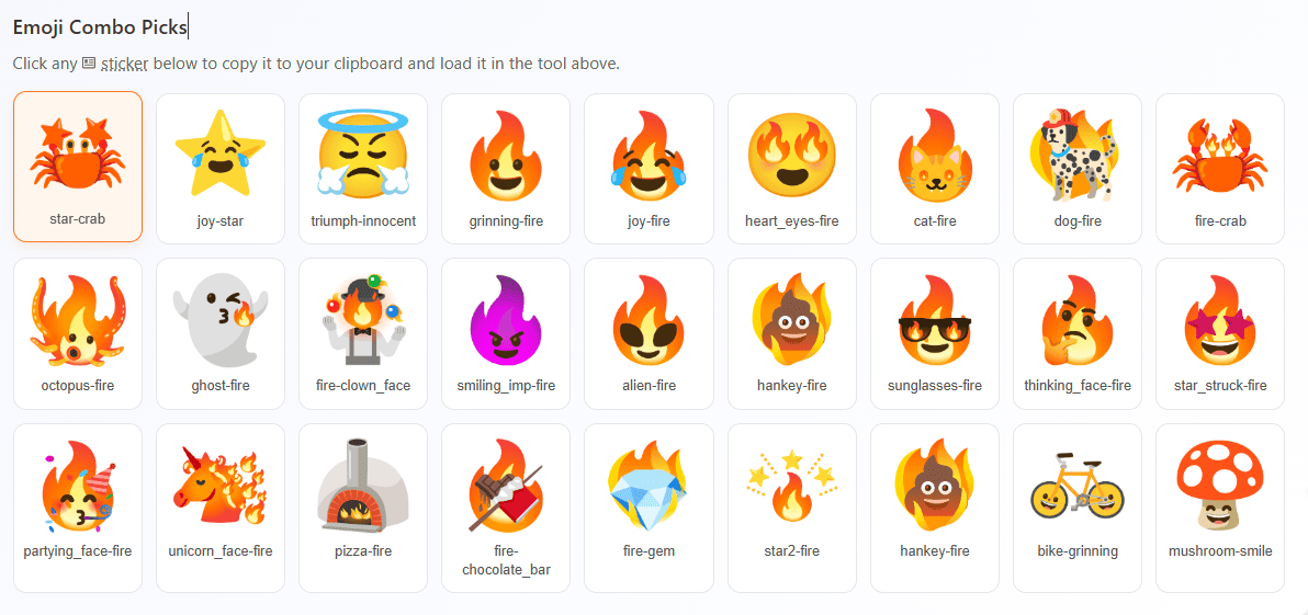 emoji combo screenshot