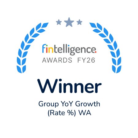 Fintelligence Awards FY26 Winner for Group Year-over-Year Growth Rate percentage Western Australia.