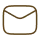 Simple black envelope icon on white background.