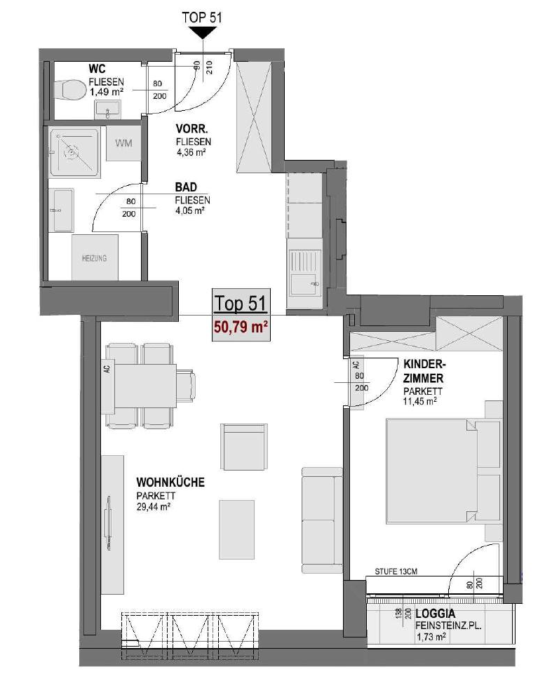 Grundriss Top 51