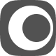 Black and gray abstract circular shapes forming a concentric design.