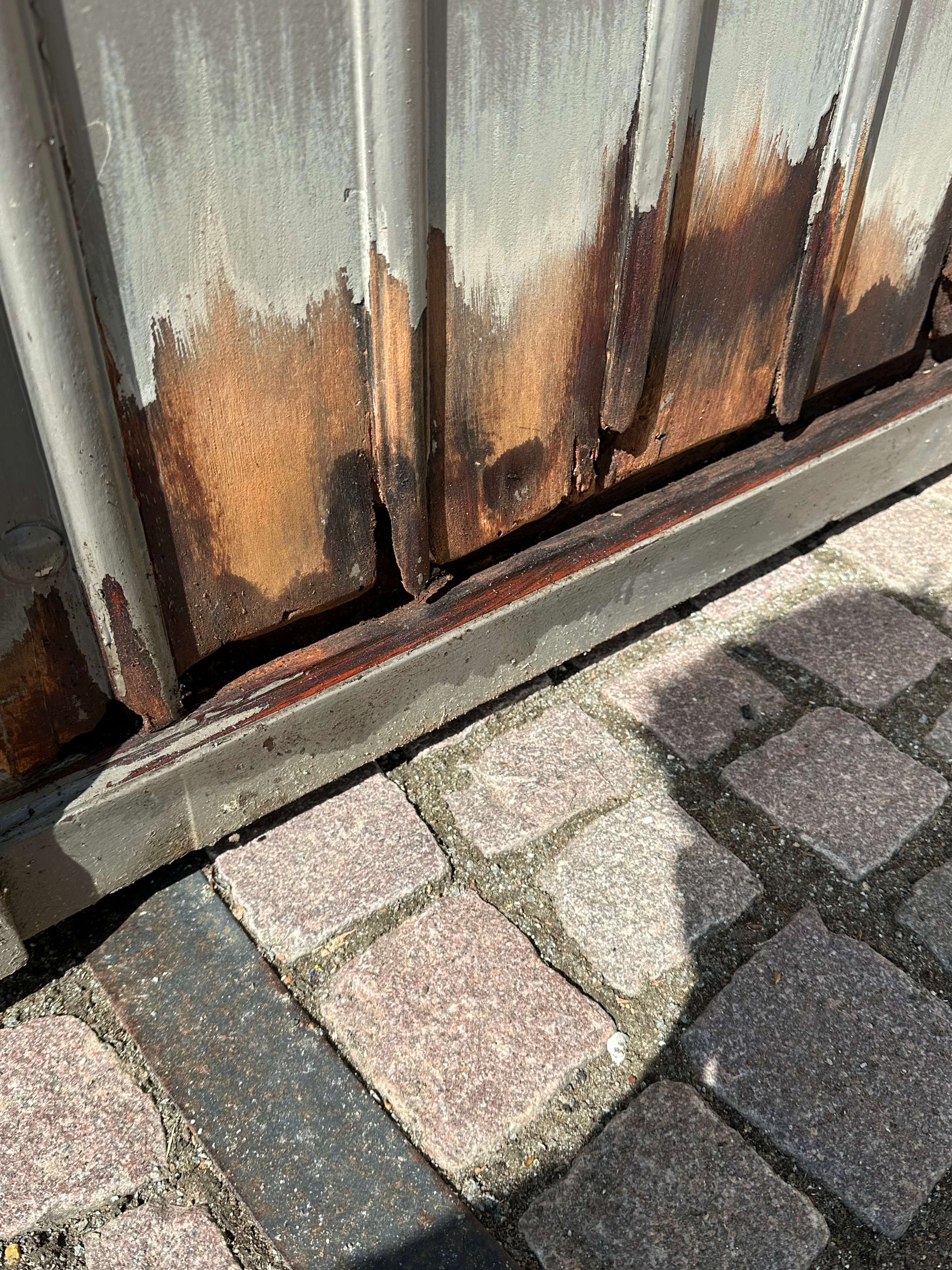 Door painting in progress