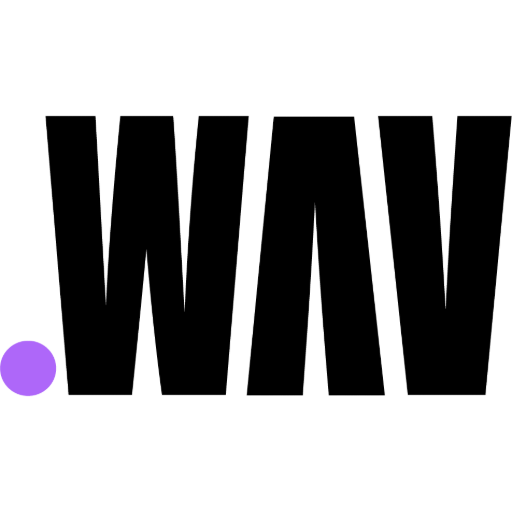 The logo for We Are Vacant, representing the first letters from each word of the name, but also the audio file format.