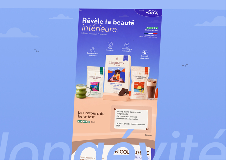 Vue d’ensemble de la page de vente Maison Somaé pour une campagne Ulule