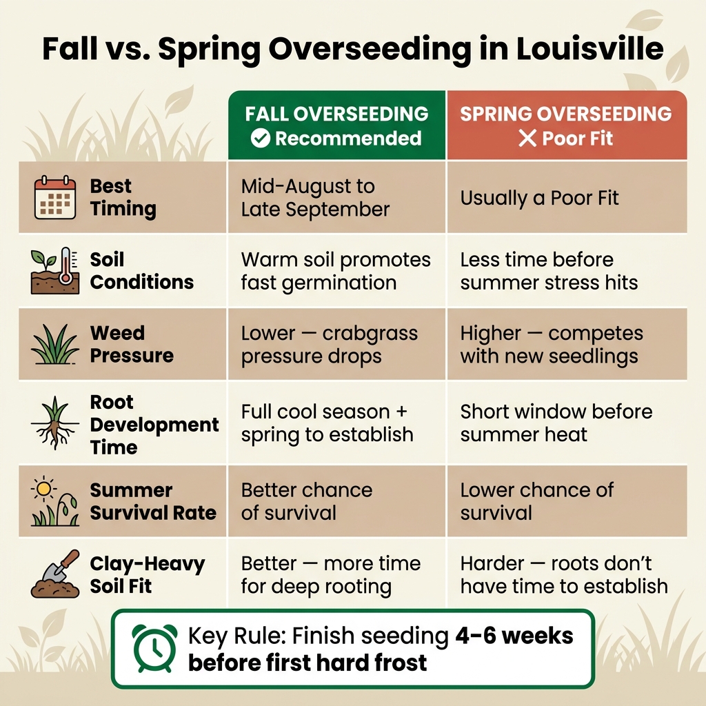 Fall vs. Spring Overseeding in Louisville: Which Works Better?