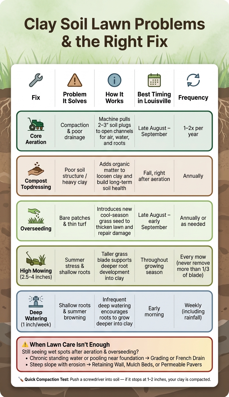 Clay Soil Lawn Problems vs. Fixes: Louisville Lawn Care Guide