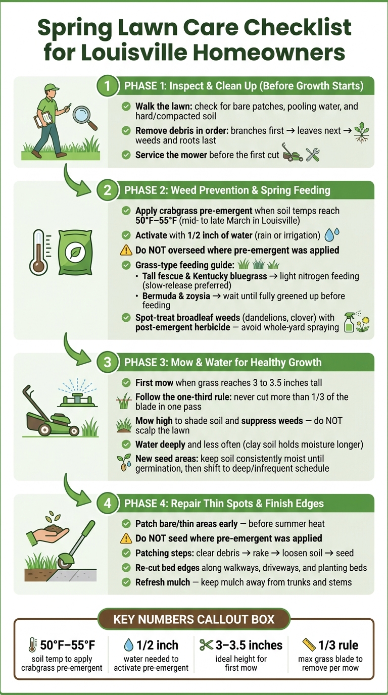 Spring Lawn Care Checklist for Louisville Homeowners