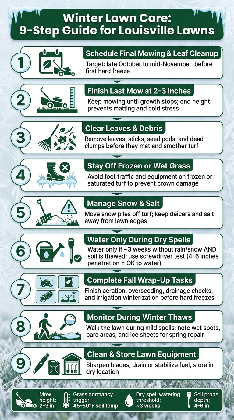 Winter Lawn Care Checklist for Louisville Properties