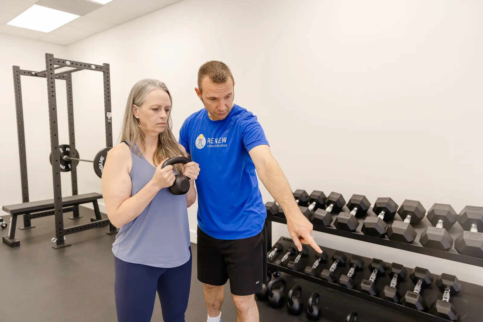 Medically supervised strength training in the Renew gym in St. Augustine, FL