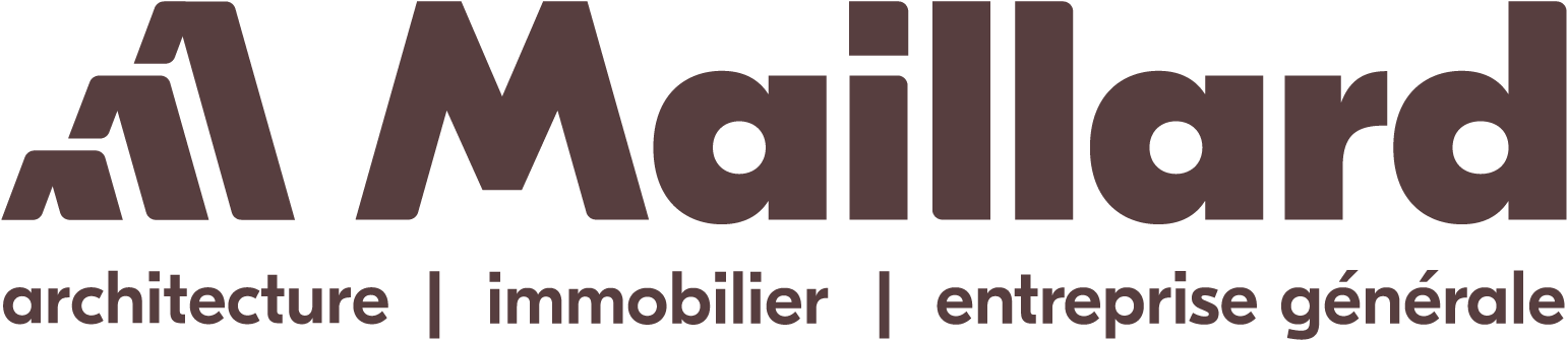 Logo Maillard avec architecture, immobilier et entreprise générale en dessous.