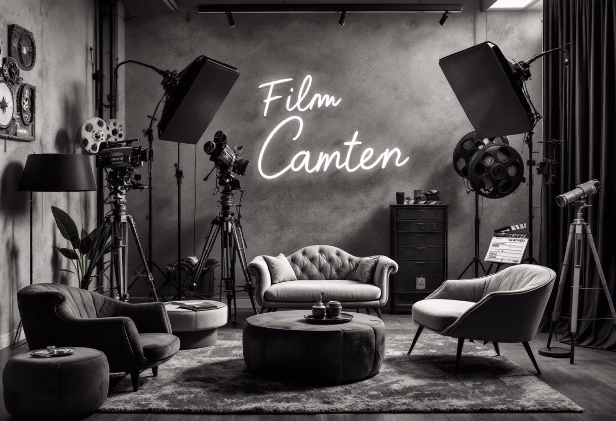 vintage film studio set