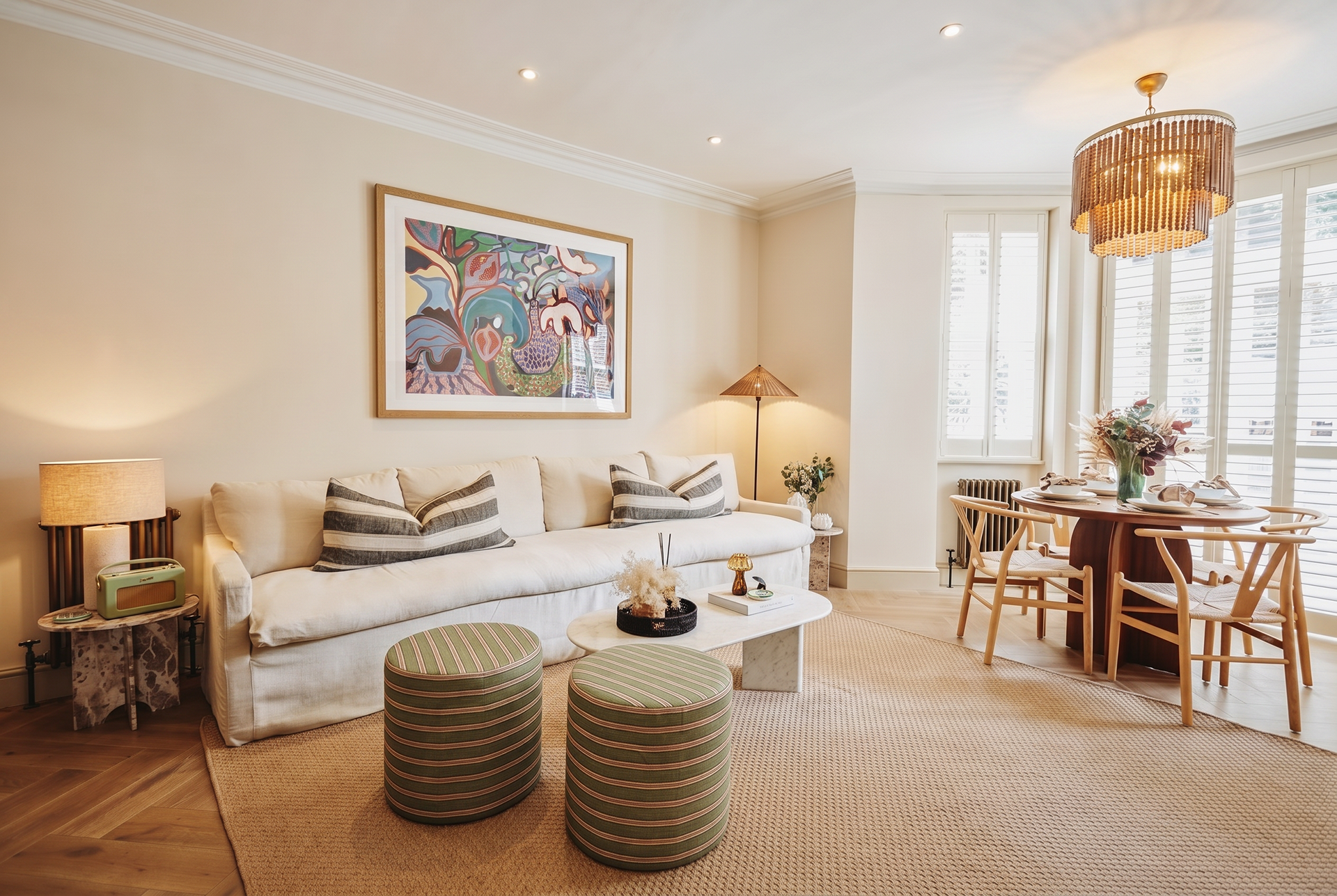 Recently renovated and designed by Yo’s Home, with interiors finished to a high standard throughout.