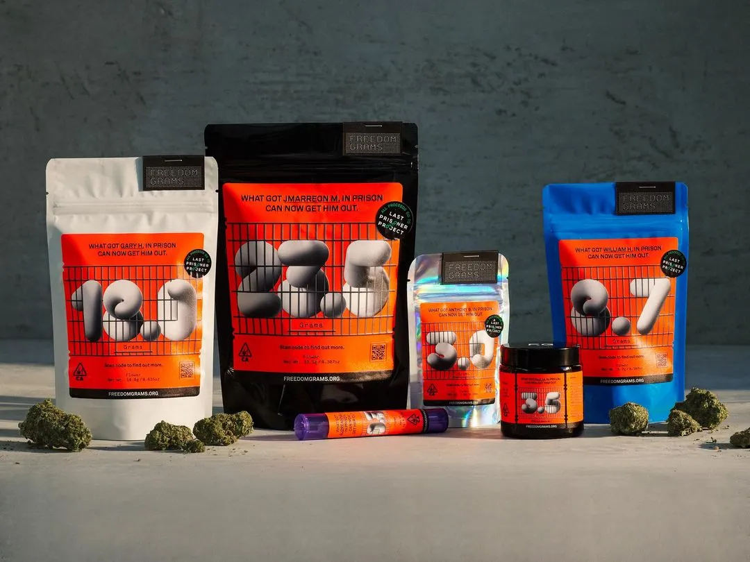 Freedom Grams social impact initiative product packaging