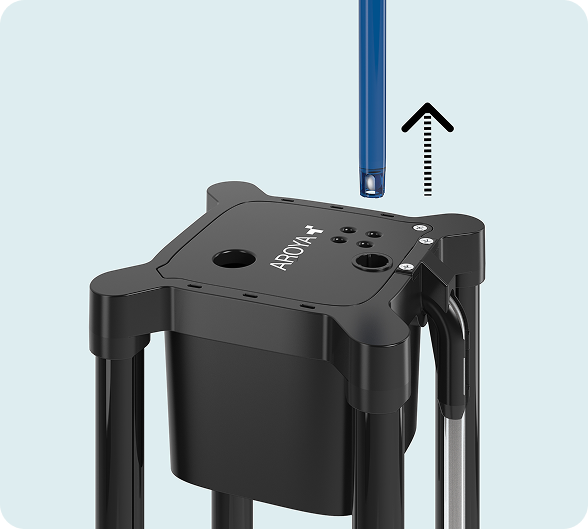 pH sensor lifted out of the sensor housing